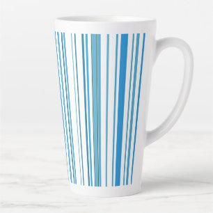 Blue Beach Colour Stripes Latte Mug