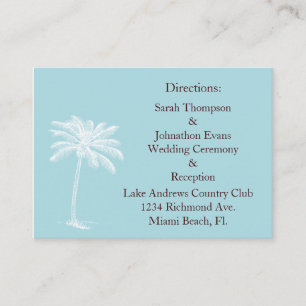 Blue Beach Getaway Direction Cards