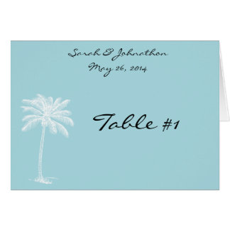Blue Beach Getaway Tent/Table Card