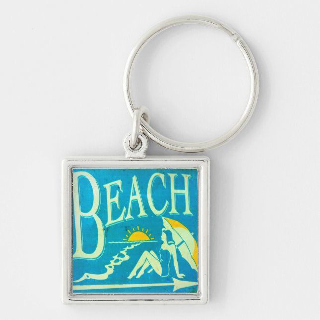 blue beach keychain (Front)