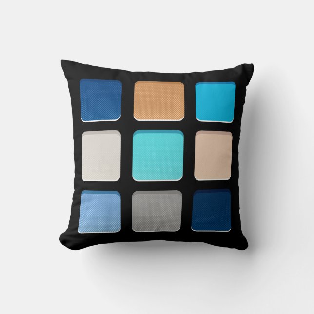 Blue Beach Makeup Artist Girly Cushion (Front)