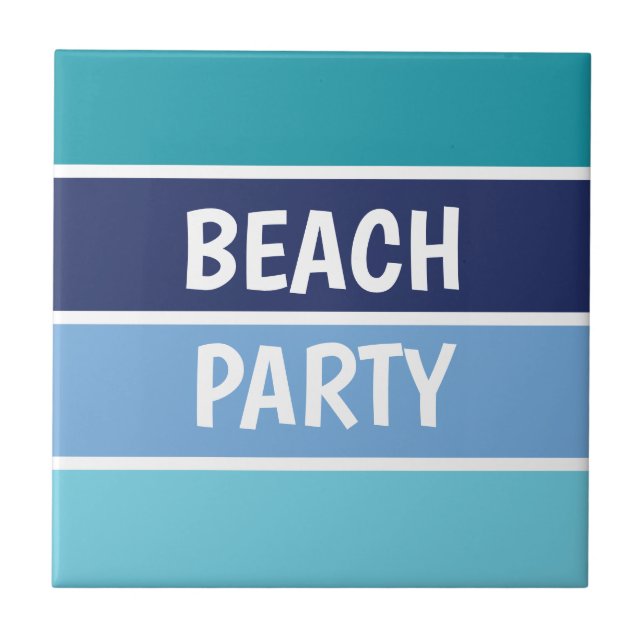 Blue Beach Party Tile (Front)