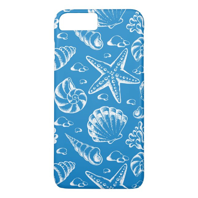Blue Beach Pattern Case-Mate iPhone Case (Back)