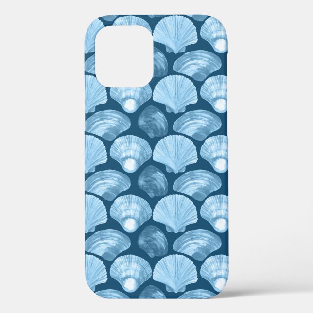 Blue Beach Seashell Pattern Case-Mate iPhone Case (Back)
