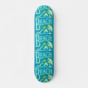 blue beach skateboard