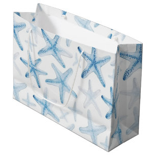 Blue Beach Starfish Wedding Large Gift Bag