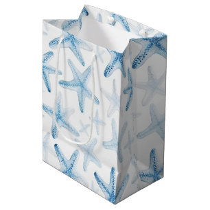 Blue Beach Starfish Wedding Medium Gift Bag
