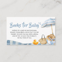 Blue Beach Summer Baby Shower Books for Baby