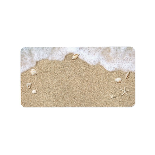 Blue Beach Waves Bat Mitzvah Address Labels (Front)