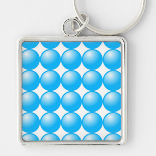 BLUE BEADS KEY RING