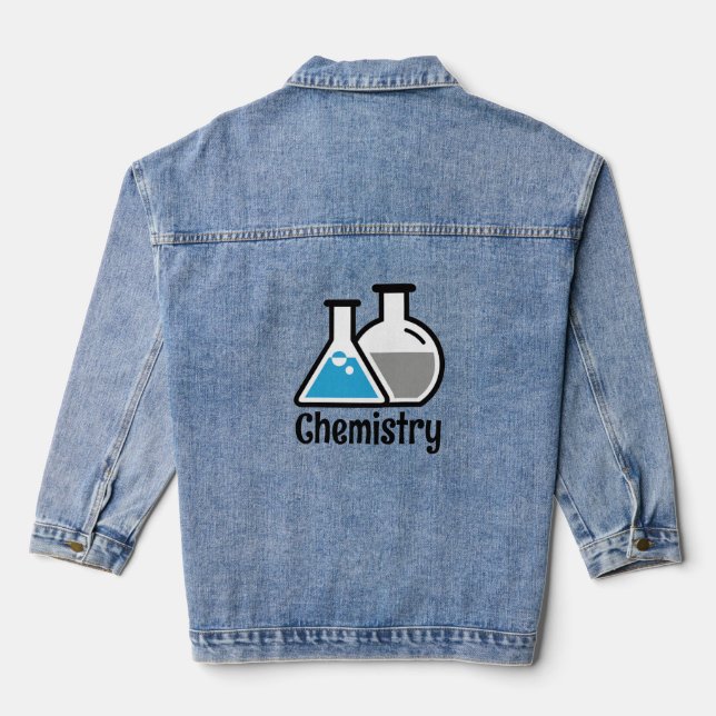 Blue Beakers Design Denim Jacket (Back)