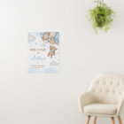 Blue Bear Balloons Baby Shower Welcome Sign