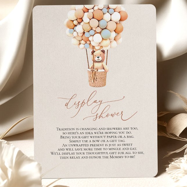 Blue Bear Balloons Display Shower Enclosure Card (Creator Uploaded)