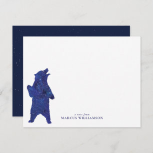 Blue Bear Personal Stationery Card