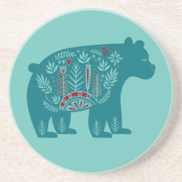 Blue Bear Sandstone Coaster