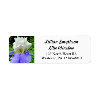 Blue Bearded Iris Custom Skinny Address Labels
