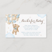 Blue Bearly Wait Bear Balloon Baby Shower Books