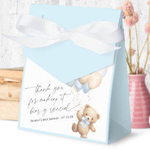 Blue Bearly Wait Modern Script Boy Shower Favour Box