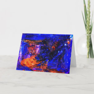 Blue Beast Running Fire Thank You Card