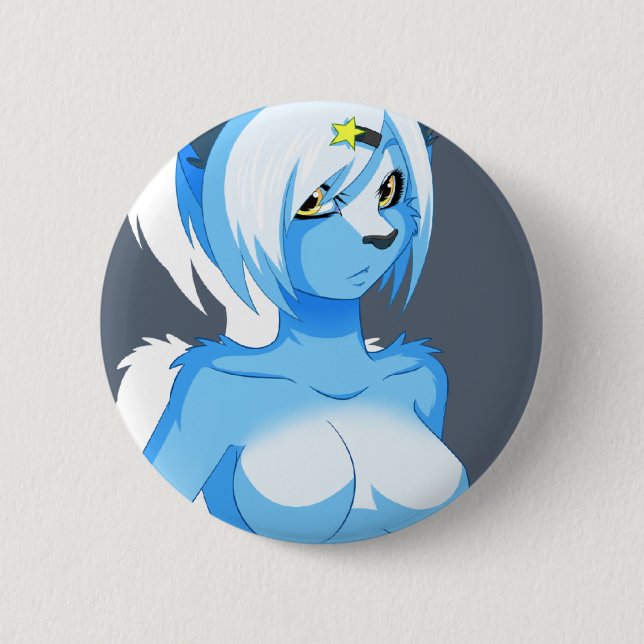 Blue Beauty Button (Front)