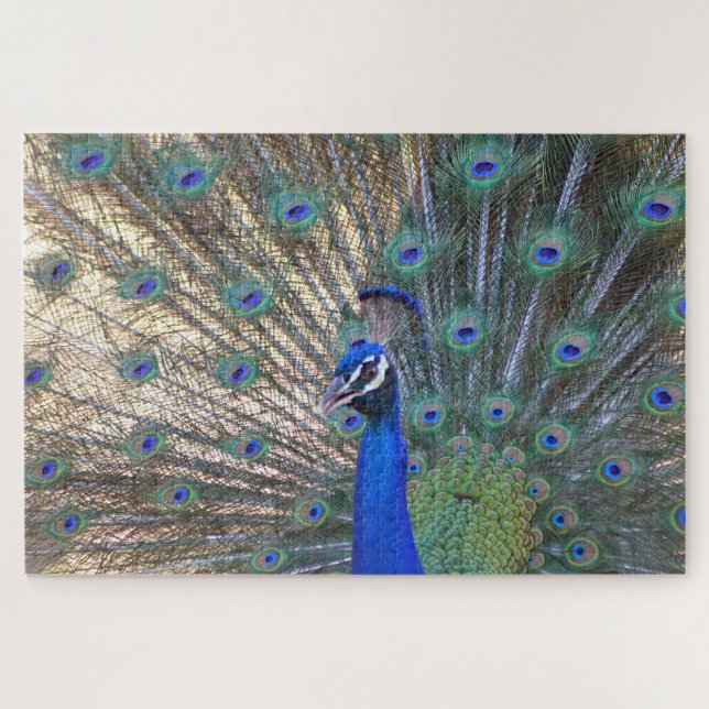 Blue Beauty Peacock Jigsaw Puzzle (Horizontal)