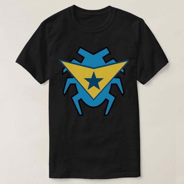 Blue Beetle and Booster Gold T-Shirt (Design Front)