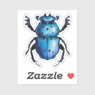 Blue Beetle Art Entomology Insect