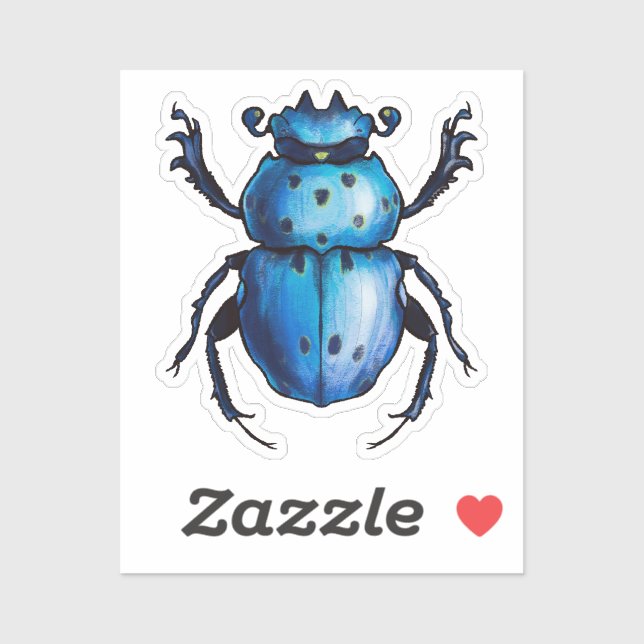 Blue Beetle Art Entomology Insect (Sheet)