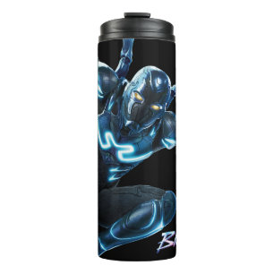 Blue Beetle Leaping Character Art Thermal Tumbler