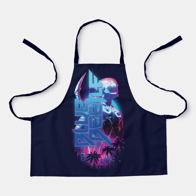 Blue Beetle Retrowave City Lights Apron (Front)