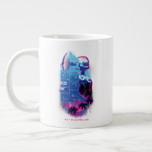 Blue Beetle Retrowave City Lights Large Coffee Mug