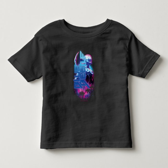 Blue Beetle Retrowave City Lights Toddler T-Shirt (Front)