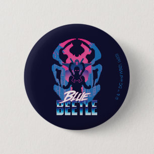 Blue Beetle Retrowave Versus Graphic 6 Cm Round Badge