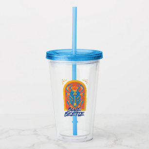 Blue Beetle Scarab Talavera Graphic Acrylic Tumbler