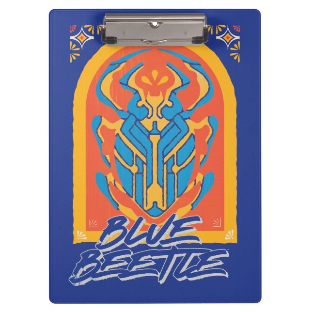 Blue Beetle Scarab Talavera Graphic Clipboard (Front)