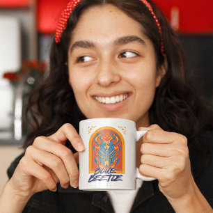 Blue Beetle Scarab Talavera Graphic Large Coffee Mug