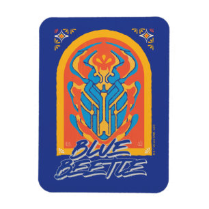 Blue Beetle Scarab Talavera Graphic Magnet