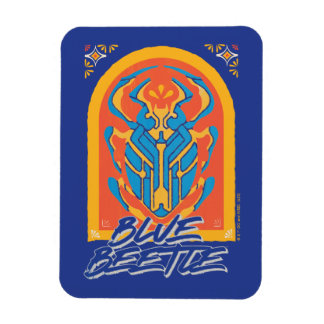 Blue Beetle Scarab Talavera Graphic Magnet