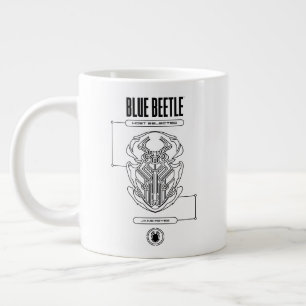 Blue Beetle Scarab Tech Graphic Large Coffee Mug