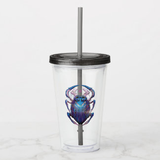 Blue Beetle Scarab Theatrical Poster Acrylic Tumbler