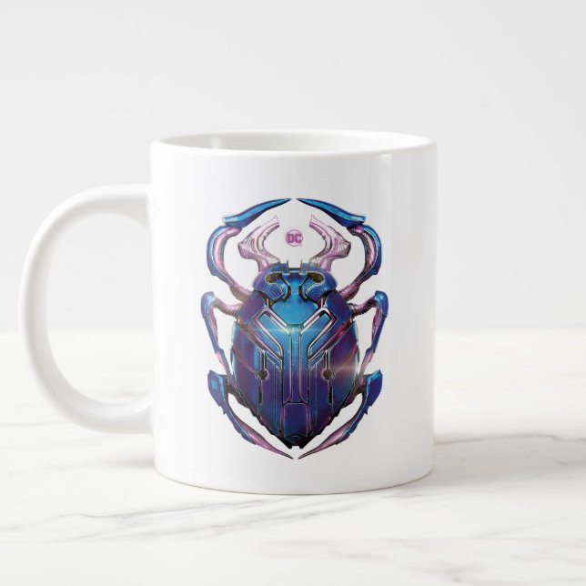 Blue Beetle Scarab Theatrical Poster Large Coffee Mug (Left)