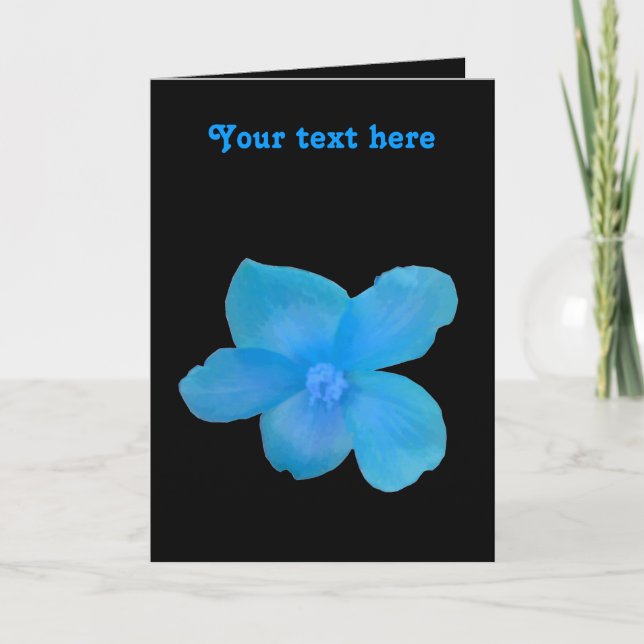 Blue Begonia Customisable Greeting Card (Front)
