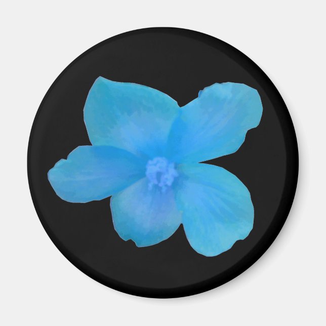 Blue Begonia Magnet (Front)