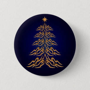 Blue Bell Christmas Tree Button