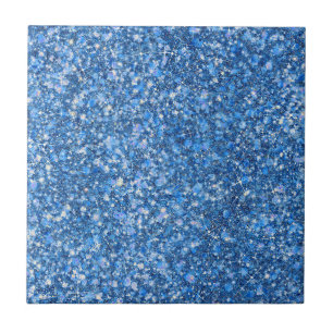 Blue Belle Color Faux Glitter Tile