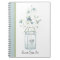 Blue Bells in a Mason Jar Wedding Guest Notebook