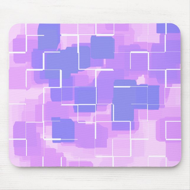 "Blue Berry" Geometric  Art Mouse Mat (Front)