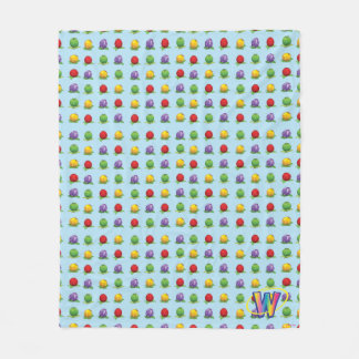 Blue Berry Pattern Fleece Blanket