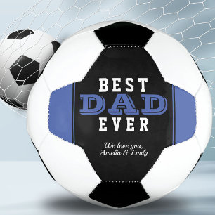 Blue Best Dad Ever Typography Father`s Day Football
