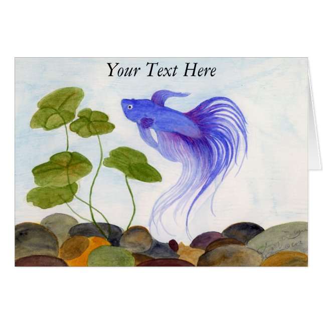 Blue Betta Fish (Front Horizontal)